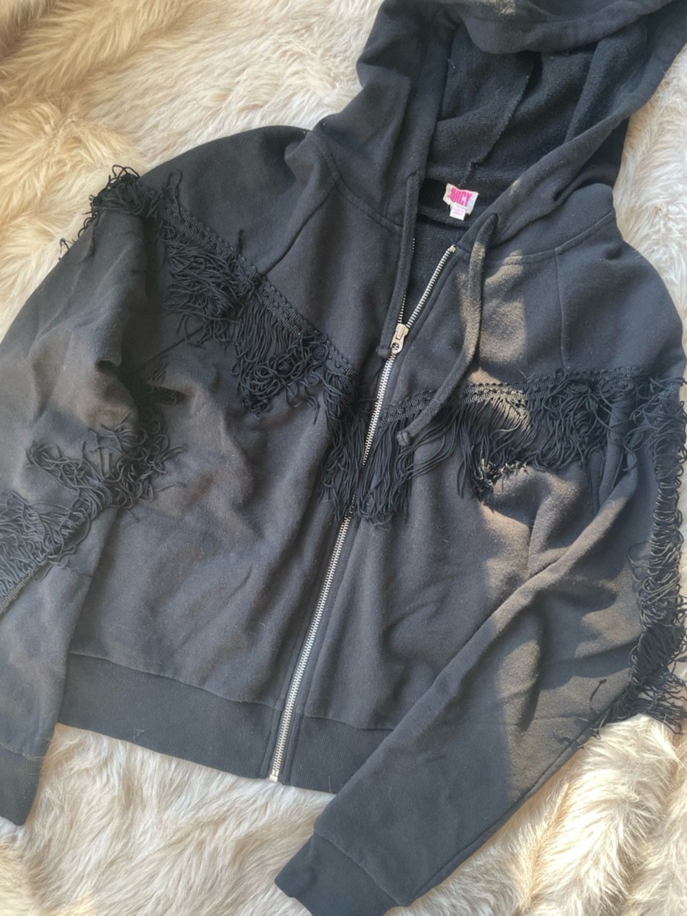 Juicy Couture Fringe Zip Up